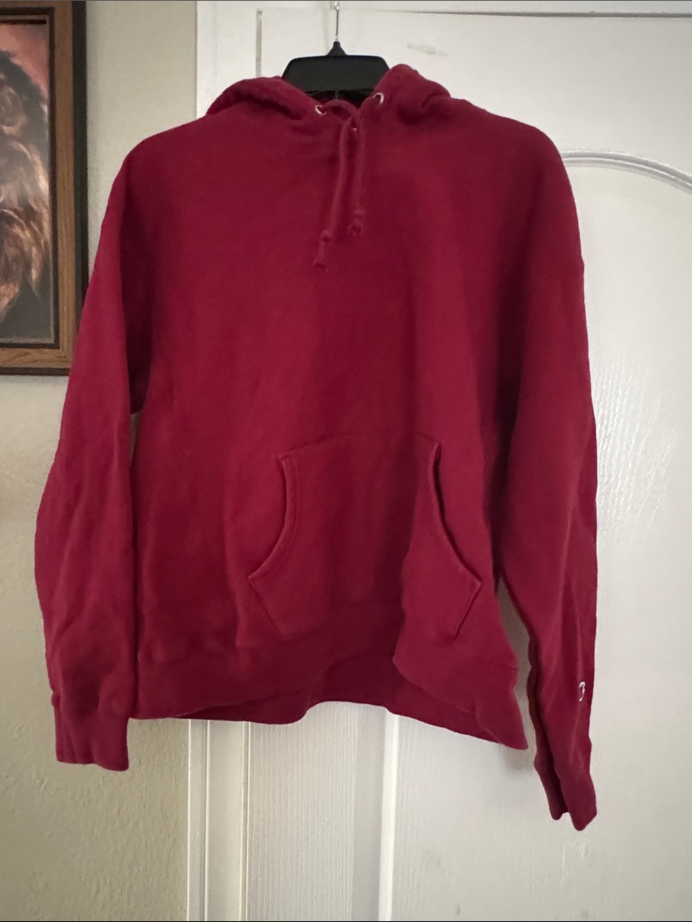 Champion Maroon Pullover Hoodie with Kangaroo Pocket